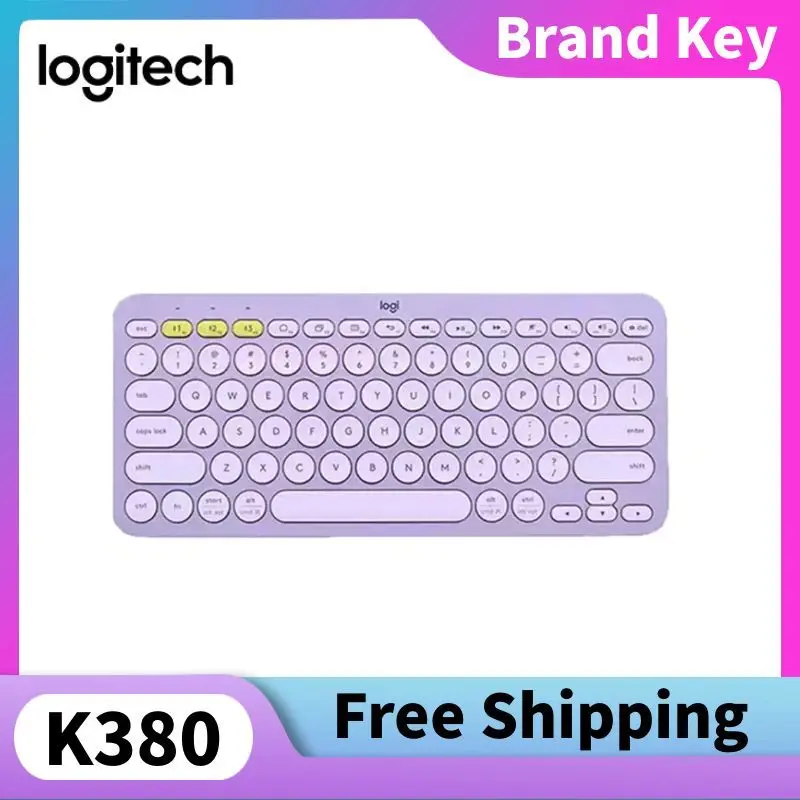 Logitech K380 Macaroon Color Tastiera ultrasottile portatile dual-mode wireless adatta ai sistemi Windows Mac Chrome IOS Android