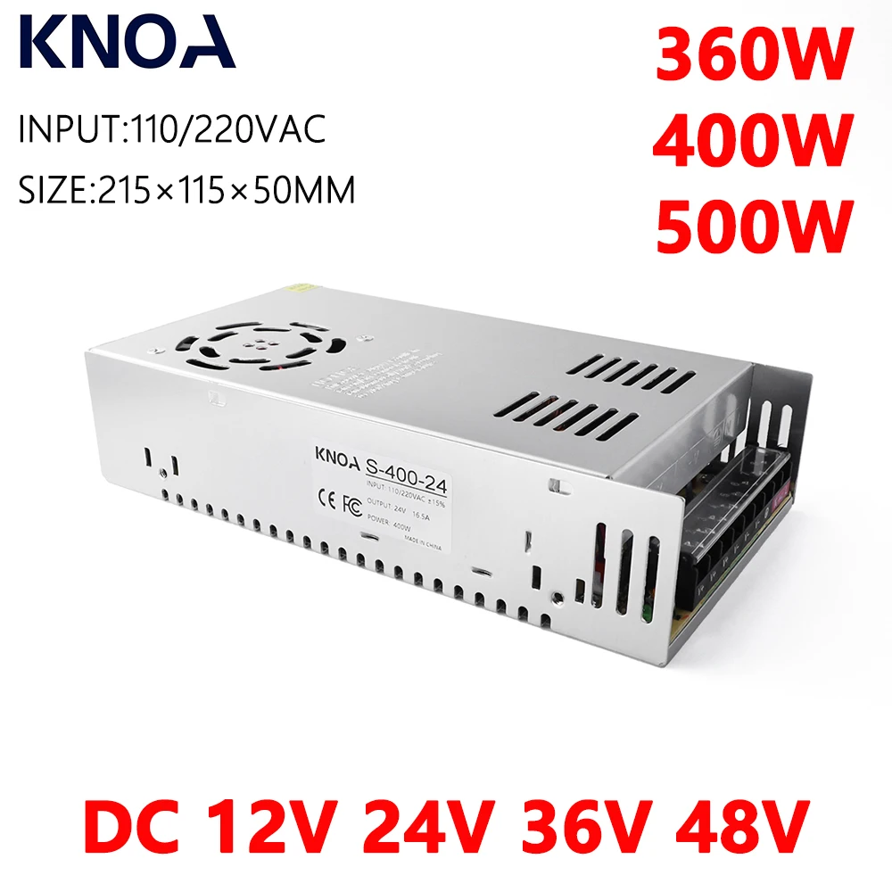 DC 12V 24V 36V 48V Schaltnetzteil 360W 400W 500W 10A 15A 20A 30A 40A Ac zu DC LED Transformator Netzteil Image