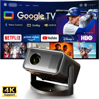 Portable Projector 4K 900ANSI WiFi 6 Android 11 Projector Support Full HD Movie Gaming 1080P Home Outdoor Cinema Beam Projectors