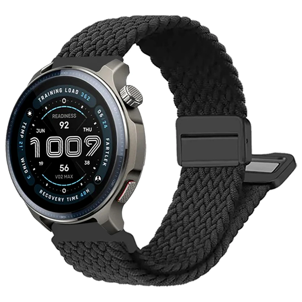 20 mm/22 mm Nylon-Magnetschnallenarmband für AMAZFIT BALANCE 2 GTR 4 3 2e GTS 4 Mini 3 2 Armband BIP 6 5 Active 2 Atmungsaktive Bänder Image