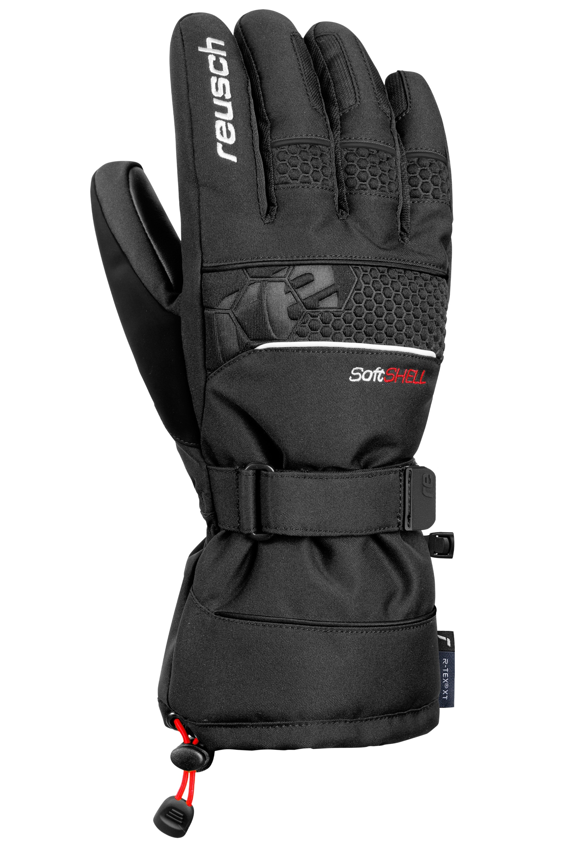 Skihandschuhe REUSCH "Connor R-TEX XT", Damen, Gr. 9.5, schwarz, weiß, 92% Polyester, 8% Polyurethan, unifarben, Handschuhe, in sportlichem Design Image