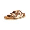 Pantolette INUOVO "INUOVO Pantoletten Textil", Damen, Gr. 36, nut, Textil, casual, Schuhe
