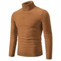 Per uomo Felpa Maglione A Coste Maglia Top Regolari Patchwork Lavorato a maglia Semplice Dolcevita Maglieria Contemporaneo Casuale Abbigliamento quotidiano Abbigliamento Autunno Nero Bianco L XL 2XL