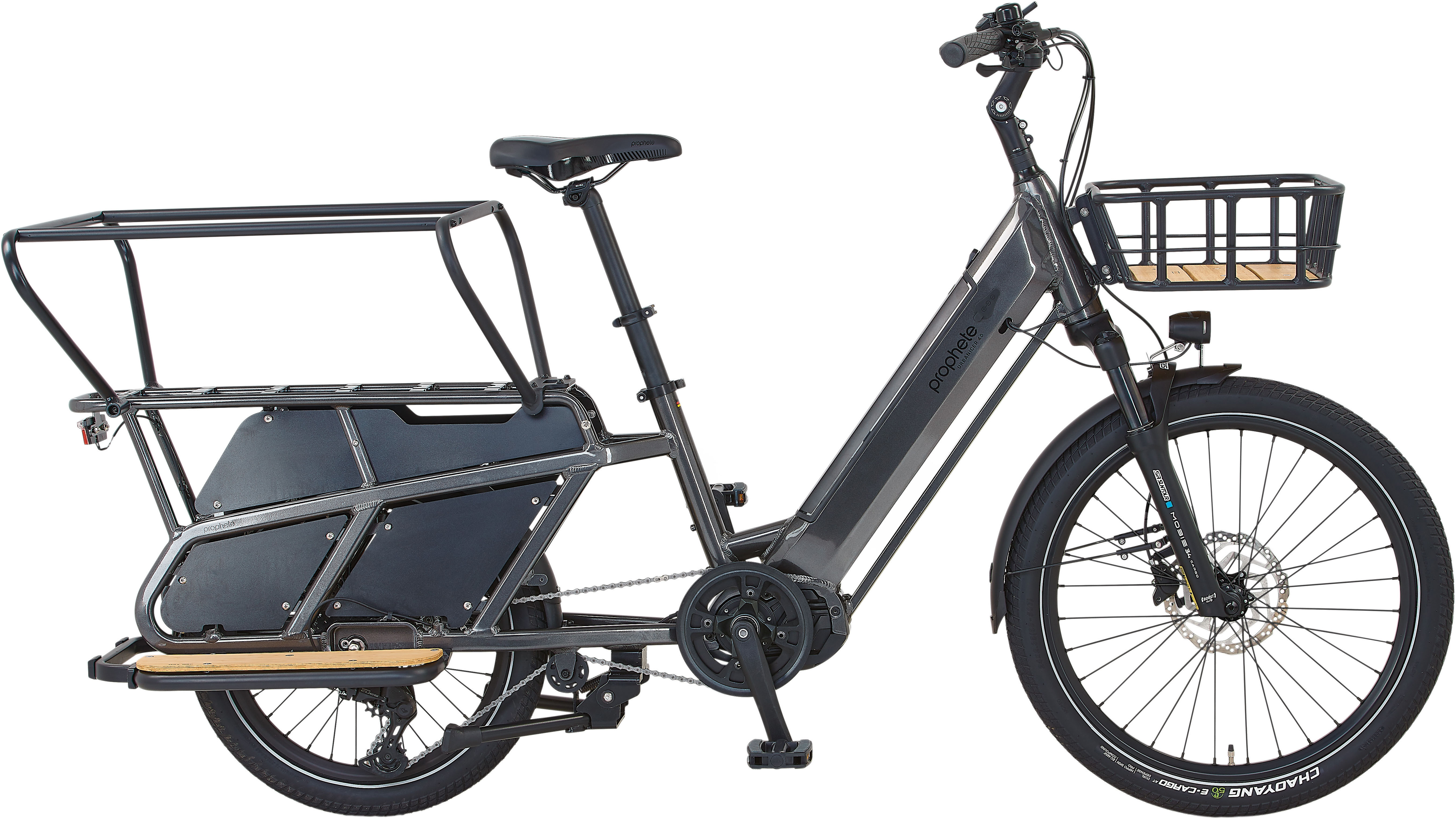 E-Bike PROPHETE "Urbanicer 4.0" Gr. 36, grau (grau, schwarz), Elektrofahrräder, 36cm, 24 Zoll (60,96cm) Image