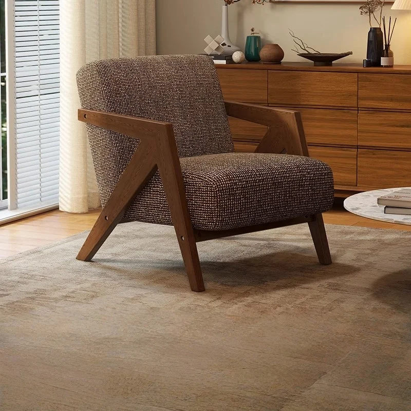 Sophistiqué moderne nordique Salon chaise concepteur haut De gamme meubles fauteuil en bois Fauteuils De Salon meubles De luxe