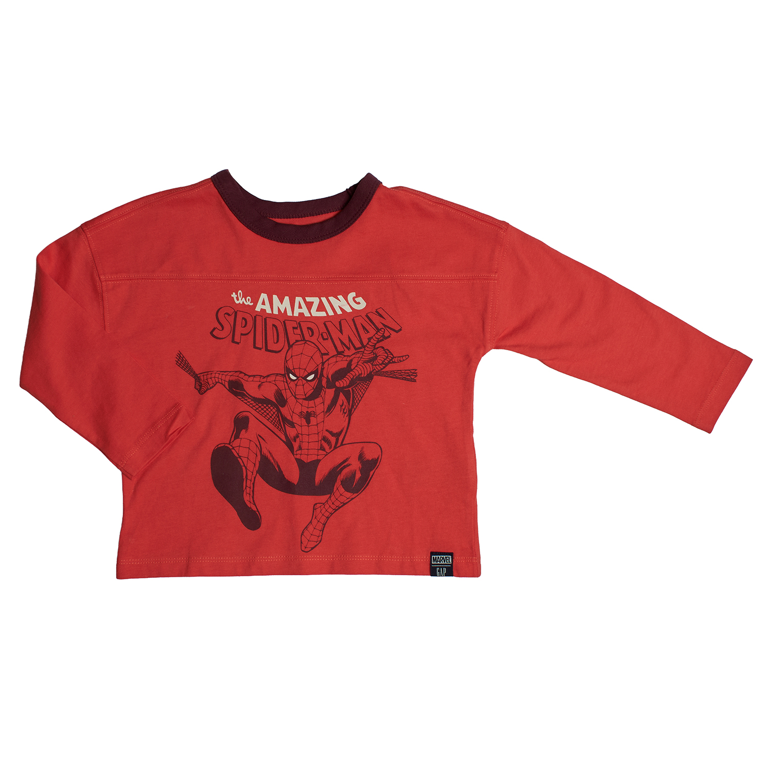 Gap Baby Marvel Comics 431631 Long Sleeve T-shirt for Boys - Red - Size 12-18M | Gap Sale | Discount Designer Brands