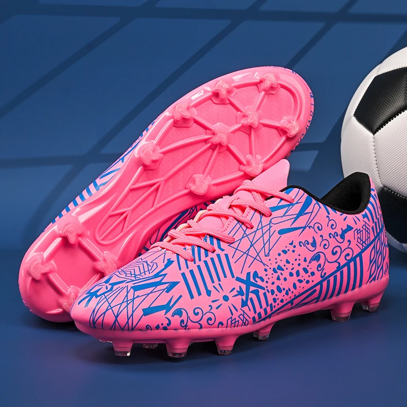 Youth Competition Soccer Cleats FG TF Comfortable Breathable Football Shoes for Teenagers