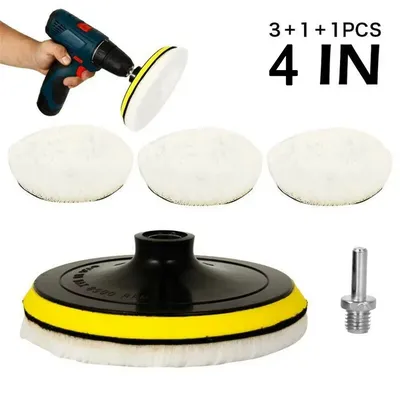 3/4/5 Inch 5Pcs Flocking Sanding Disc Hook And Loop Backing Buffing Pads Wool Polishing Wheel For Electric Drill Polisher New