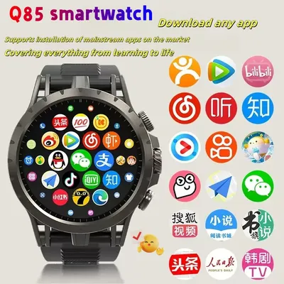 Q85 Android Smartwatch Herren GPS 256 GB 90 ° Rotationskamera 4G SIM-Karte Google Play WIFI Wireless Fast Internet Access Smartwatch