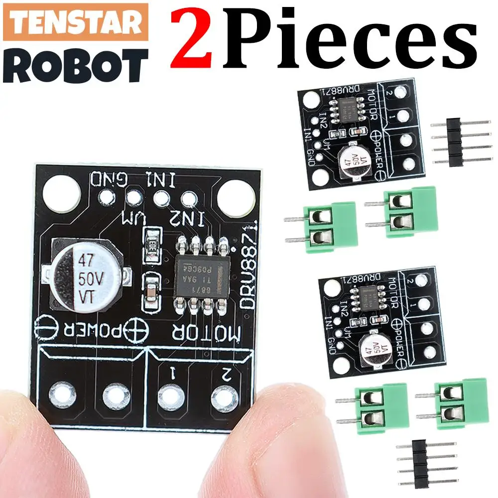 TENSTAR 2 Stück DRV8871 H-Brücke gebürsteter Gleichstrommotortreiber Breakout Board PWM-Steuerung 3,6 A Max. Interner Strommesssinn 6,5 V bis 45 V Image