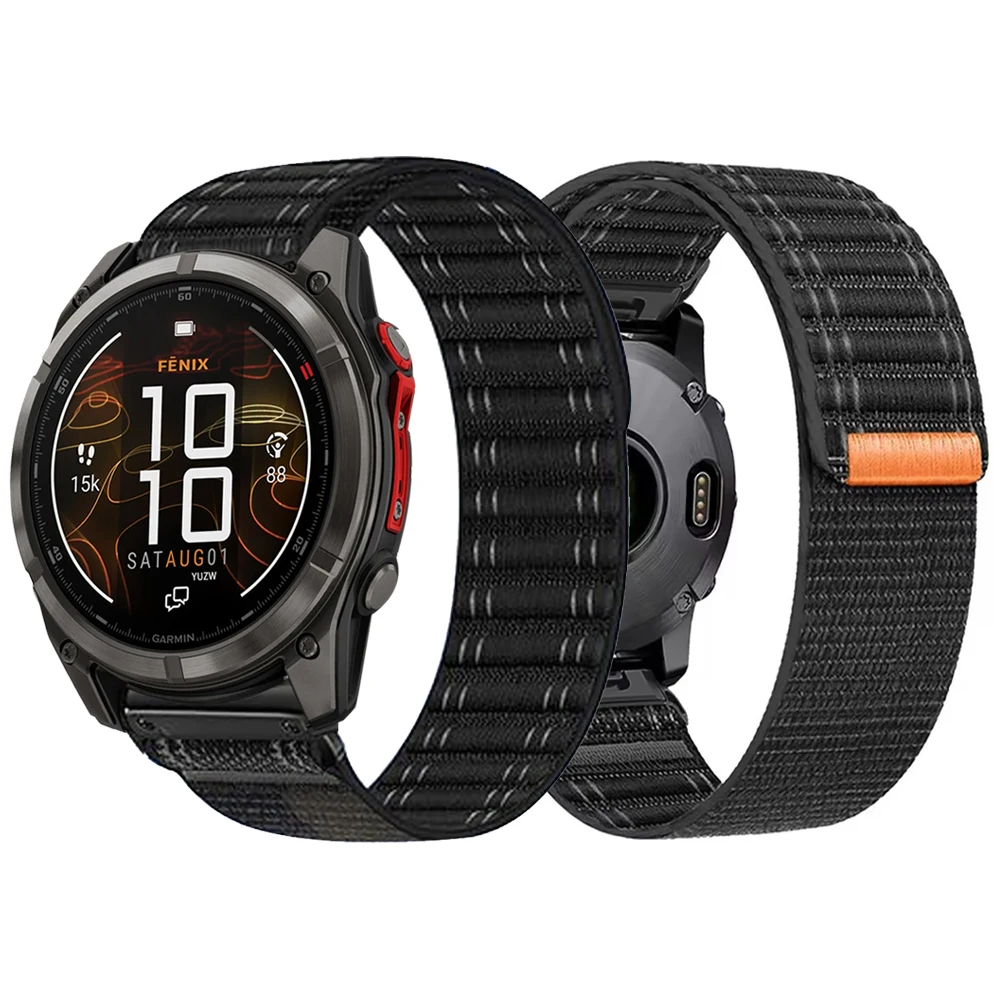 26 mm 22 mm QuickFit-Uhrenarmband für Garmin Fenix 8 Pro 47 mm 51 mm E 7 7X 6 6X 5X Plus/Epix Pro/TACTIX 8/Enduro 3 Sports Nylonarmband Image