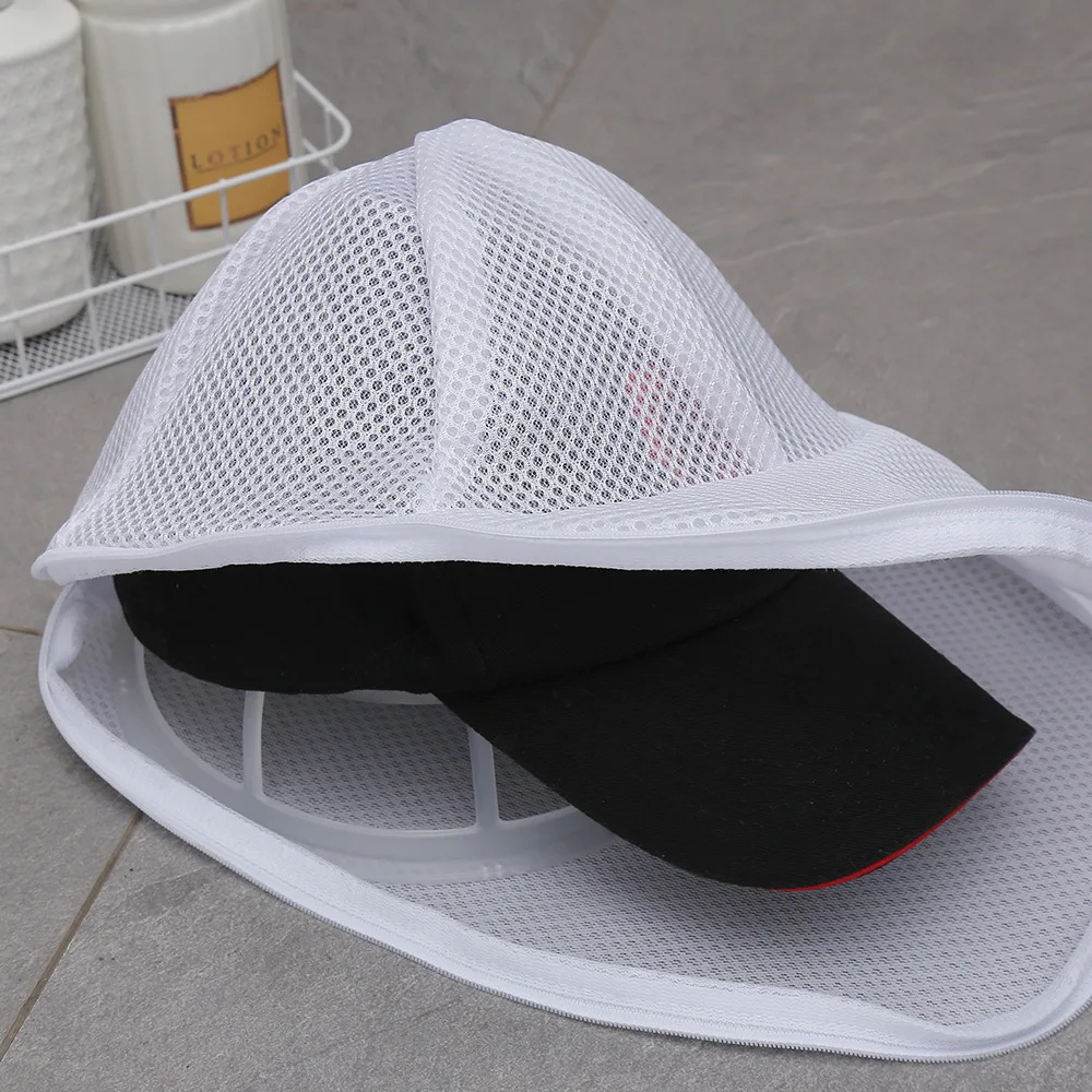 2Pcs/set Baseball cap washing bag anti deformation washing machine hat convenient washing bag machine washing mesh bag