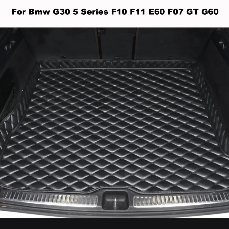 Hochwertige Kunstleder-Kofferraummatte für Bmw G30 5er F10 F11 E60 F07 GT G60 Autozubehör Teppich Image