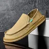 Sommer-Leinwand-Freizeitschuhe für Herren, ultraleichte, atmungsaktive Slip-on-Fahrschuhe, Herren-Loafer, bequeme Wohnungen, Turnschuhe für Herren, große Größe 47