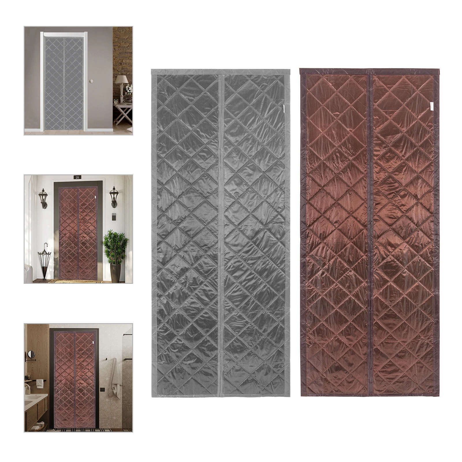 0,85*2,05 m Magnetische Thermoisolierte Tür Vorhang Tür Isolierung Vorhang Mitte Öffnung Tür Für 32*80 Zoll Türen