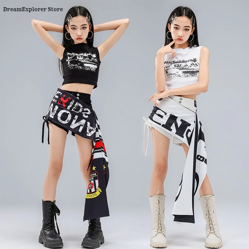 Hip Hop Mädchen Mode Crop Top Street Dance Shorts Kinder K-pop Streetwear Hot Pants Kostüm Kinder Jazz Mädchen Gruppe kleidung Sets