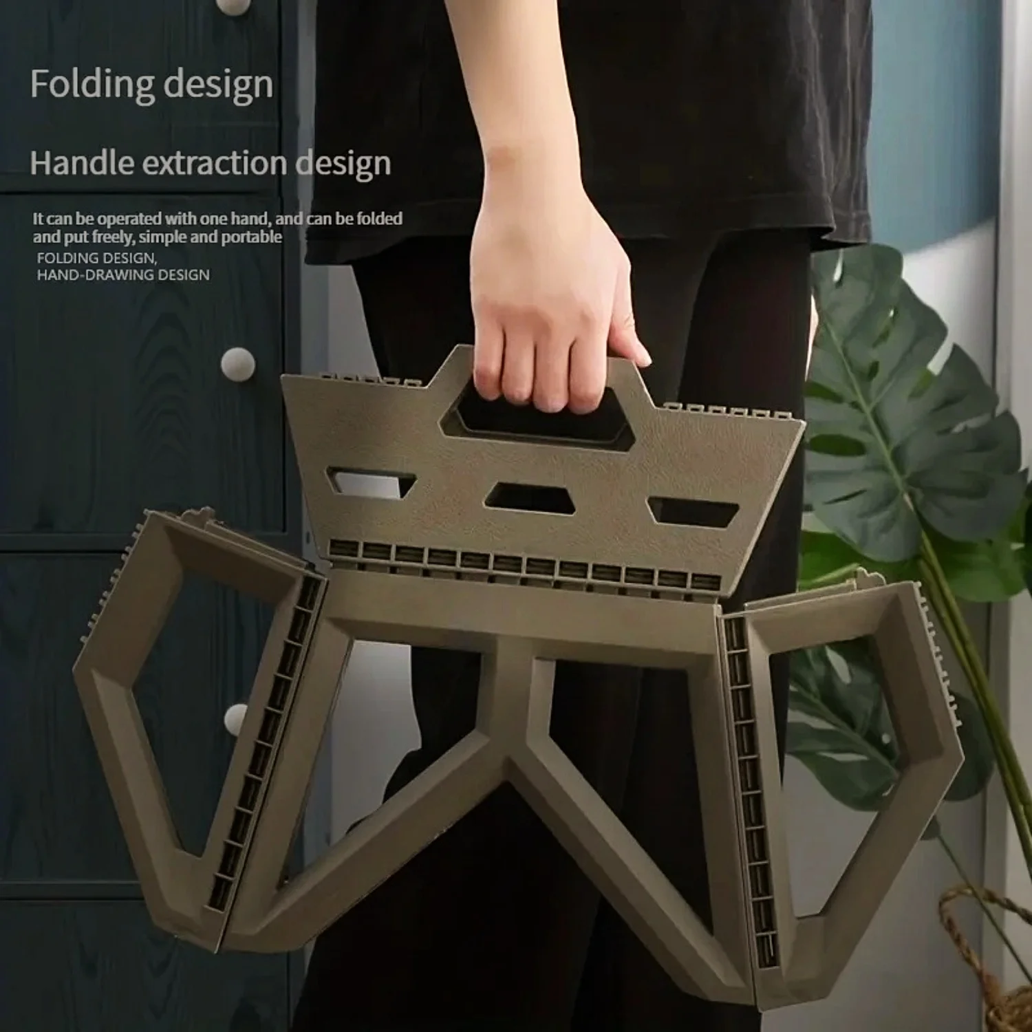 Kleiner Hocker für den Außenbereich, tragbarer Klapphocker, hohe Tragfähigkeit, langlebig, kleiner Stuhl, Angelhocker, Strandhocker, Campinghocker