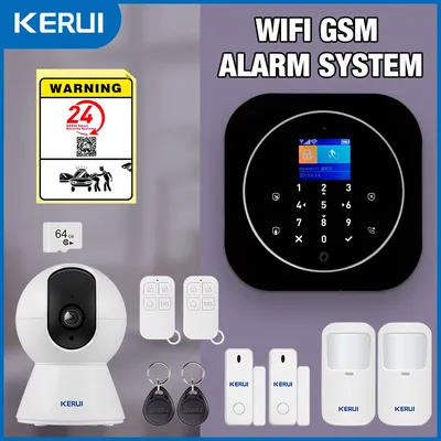 KERUI Home Security Alarm System Unterstützung Alexa G12 WIFI/GSM Alarm System mit Telefon App Alarm Sirene PIR Sensor tuya Smart APP