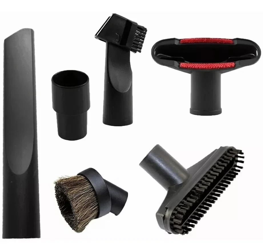 HOMEFISH 6-teilige Staubsaugeraufsätze 11/4 Zoll 13/8 Zoll Düsenbürste Fugendüse Zubehör Ersatz für die Hausreinigung Image