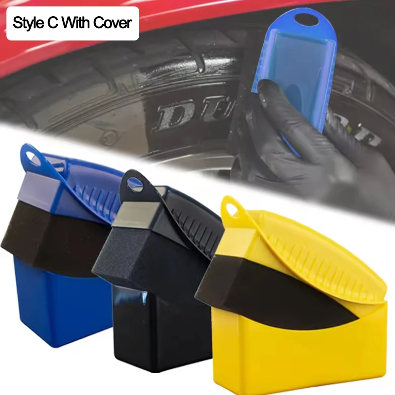 Auto Rad Reiniger Schwamm Pinsel Set ABS Wachs Polnischen Applikator Pad Reifen Dressing Werkzeug Detaillierung Kit Für Waschen Wartung-3Stil Image