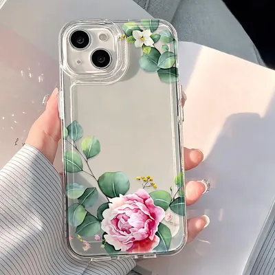 Pfingstrose Blume Klare Hülle für iPhone 17 Pro Hüllen iPhone 11 15 12 13 14 17 Pro Max Hülle 17 Air 17 17proMax Rückseite Funda Bumper