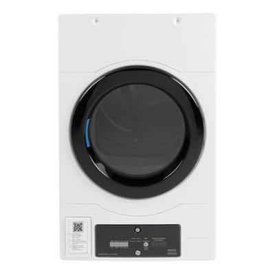 GE VFD31EDSRWW 7.7 Cu. Ft. Stackable Front-Load Electric Commercial Dryer - Free Use / App Payment / Coin Compatible