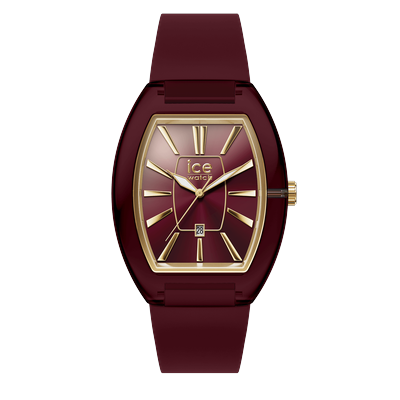 Quarzuhr ICE-WATCH "ICE boliday - Dome - Small - 3H + Date", weinrot, Armbanduhren, Damen, Armbanduhr, Damenuhr, analog, Silikonarmband, Datum Image