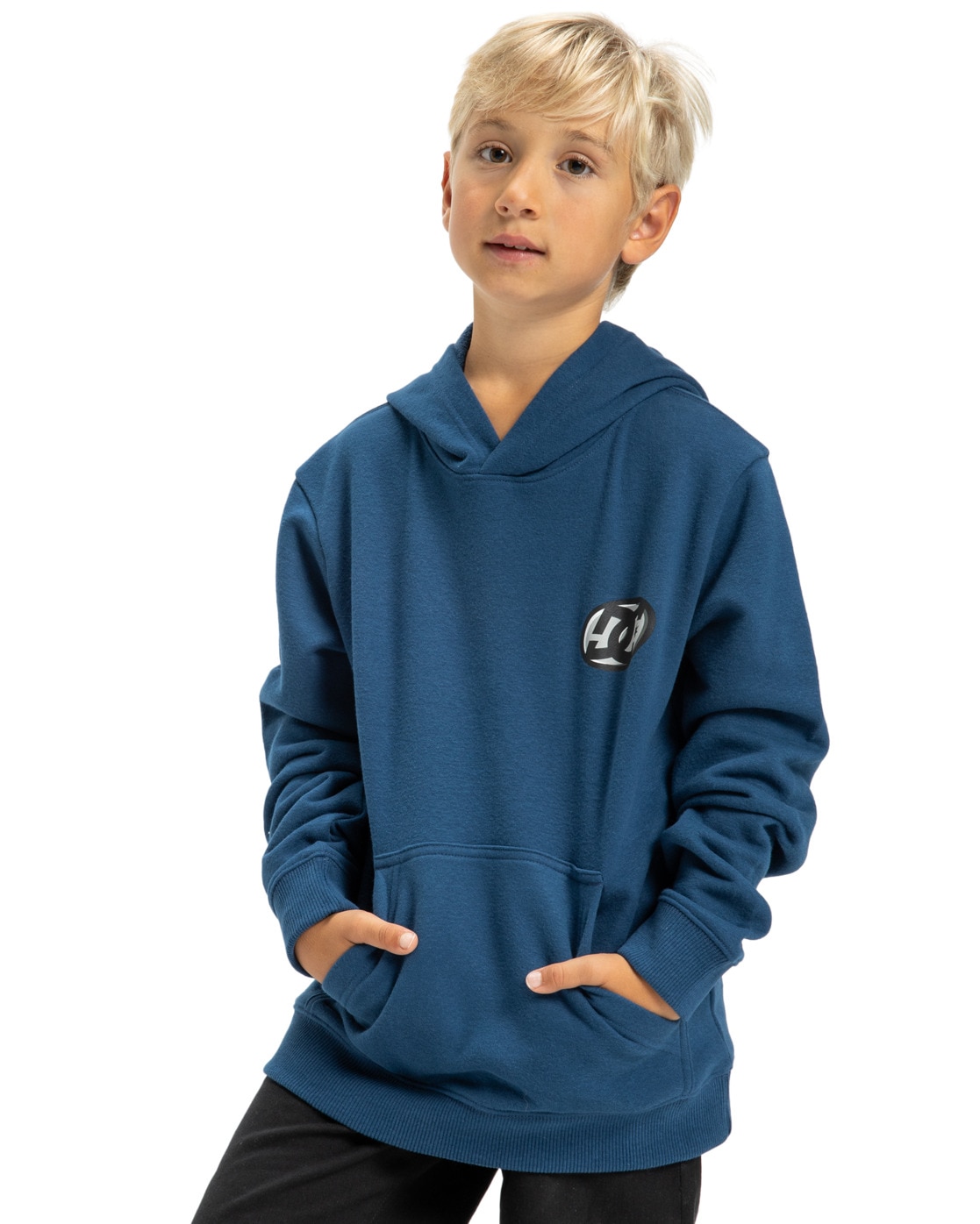 Hoodie DC SHOES "Fast Bubble", Jungen, Gr. 16(165-172cm), blau (estate blau), Obermaterial: 55% Baumwolle, 25% Baumwolle, 20% Polyester;, Sweatshirts Hoodie