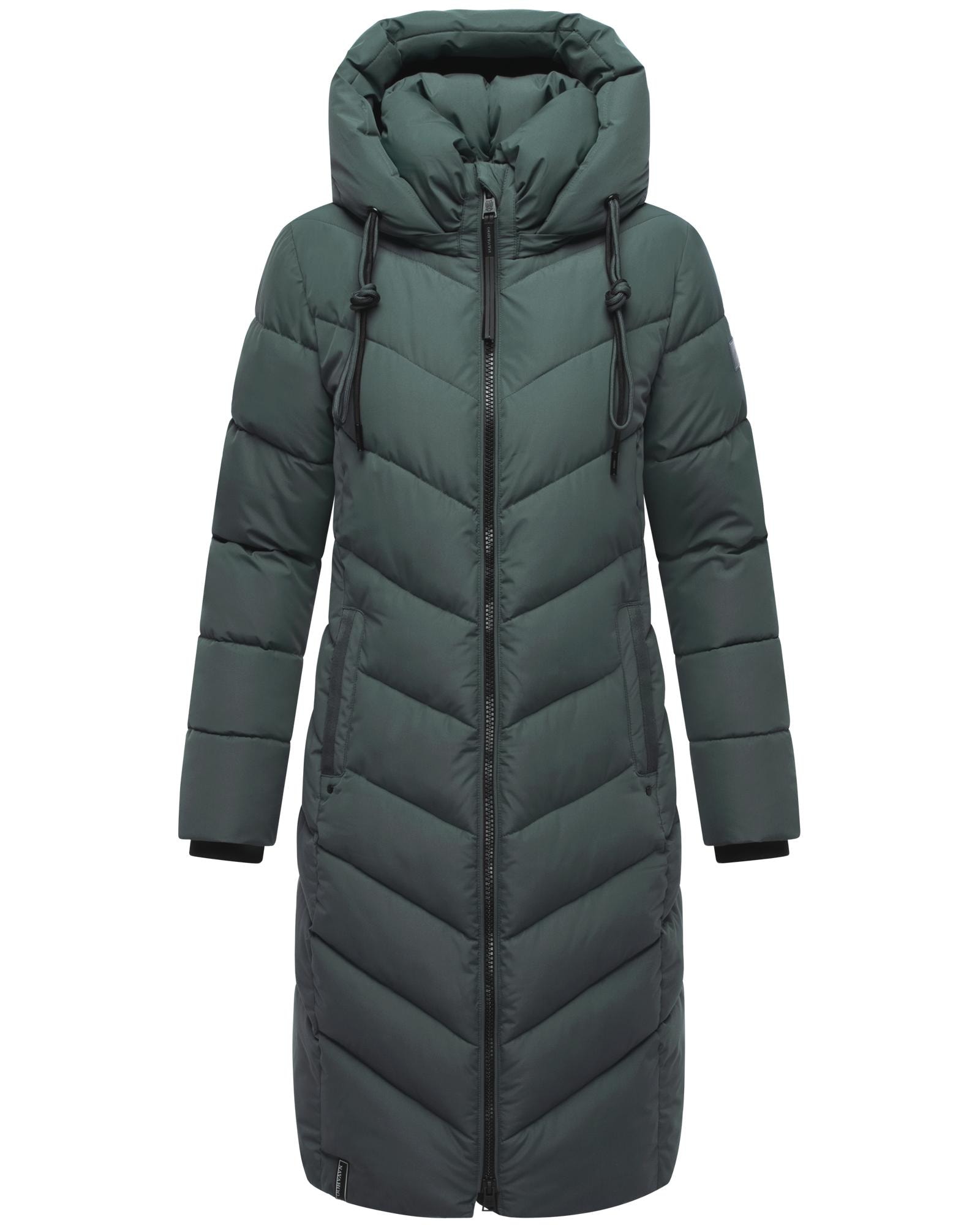 Steppmantel NAVAHOO "Sahnekatzii XIV", Damen, Gr. 6XL (52), graugrün, Oberstoff: 100% Polyester, Futter: 100% Polyester, Wattierung: 100% Polyester, Ärmelfutter: 100% Polyester, figurumspielend ca. Mitte Knie, hoch geschlossener Ausschnitt, Ärmel...