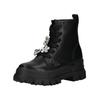 Schnürstiefelette BUFFALO "Buffalo Stiefelette Lederimitat", Damen, Gr. 38, schwarz, Lederimitat, casual, Schuhe