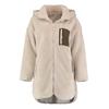 Kapuzenplüschjacke HAILY’S "LS P JK Te44ddy", Damen, Gr. S, beige, Plüsch, Obermaterial: 100% Polyester, unifarben, feminin, Po-bedeckend, Langarm, Jacken, abgerundeter Saum, hinten etwas länger als vorn