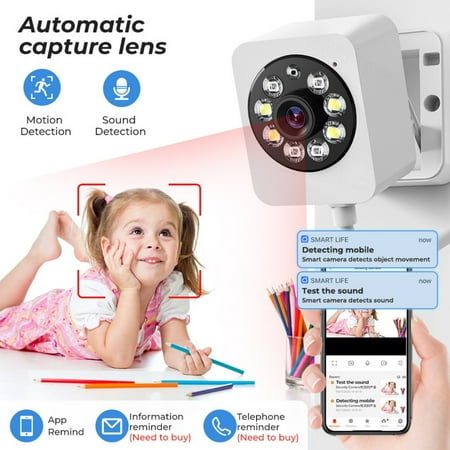 AZXY Security Camera Surveillance Cameras Wireless 1080p Hd Night Vision 360 Smart Cameras for Home Indoor/Outdoor Security Camera Wireless Wifi Night Vision