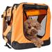 Folding Zippered 360 Degree Vista View House Pet Crate in Orange, 23" L x 16" W x 16" H, Small