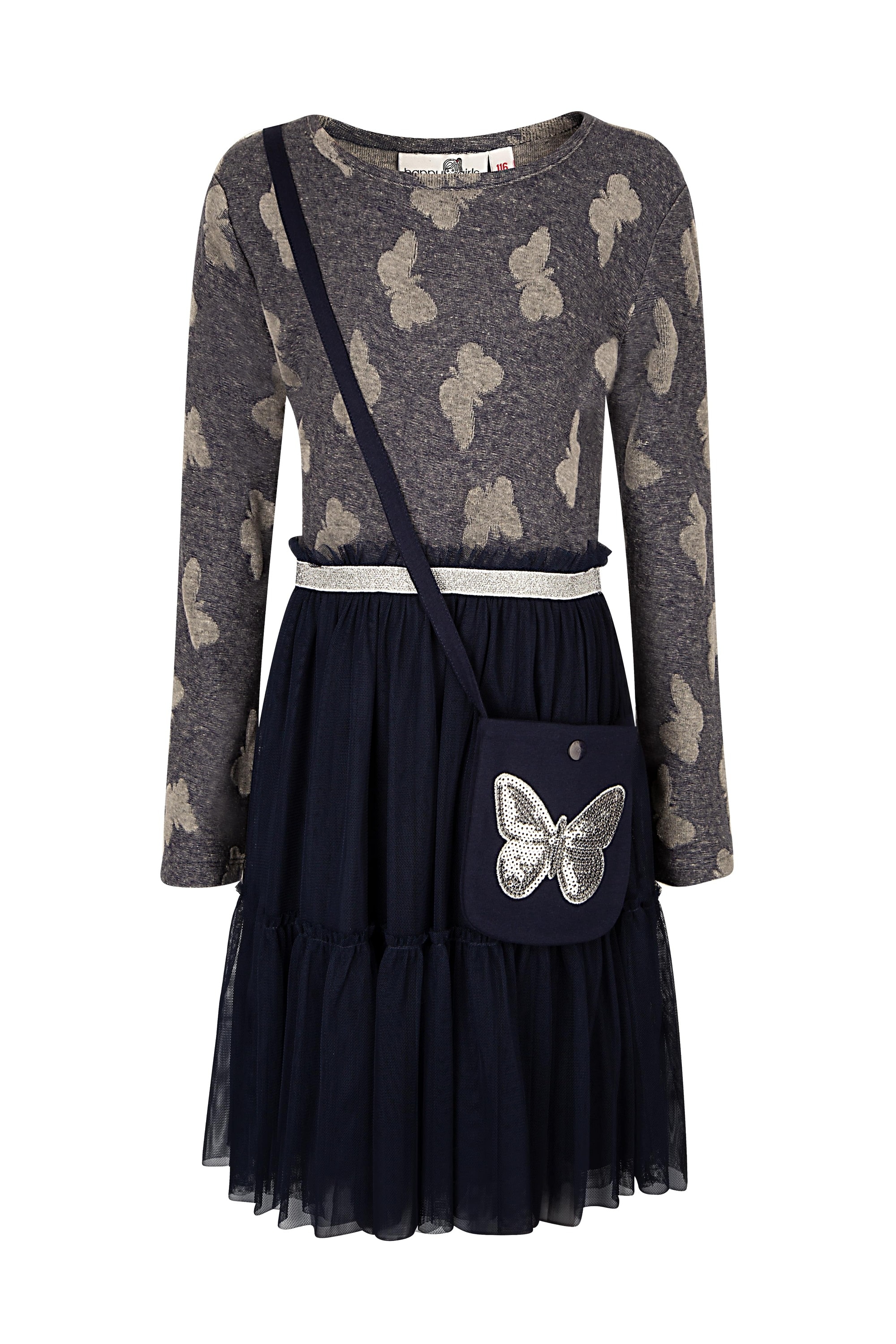 Sommerkleid HAPPY GIRLS "dress", Mädchen, Gr. 98, EURO-Größen, navy, Stoff, 100% Baumwolle, normal, Kleider Image