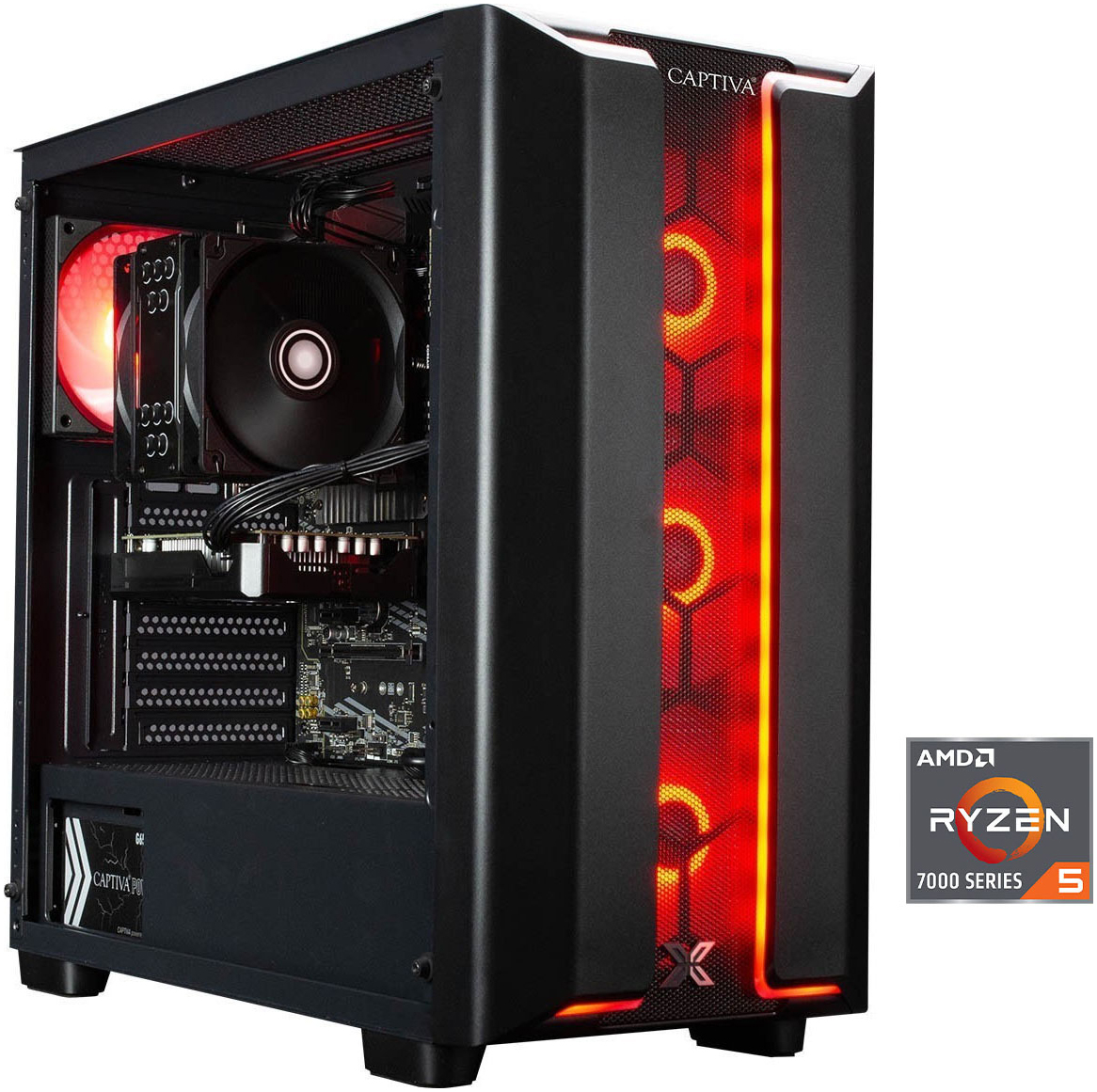 CAPTIVA Gaming-PC "Advanced Gaming R94-111", schwarz, ohne Betriebssystem, 32 GB RAM 2.000 GB SSD, Desktop-PCs Image