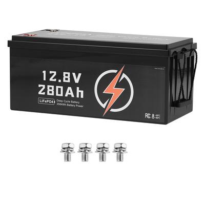 UIMOSO 2 Pack 12V 280Ah LiFePO4 Battery, Up to 15000 Cycles, Deep Cycle Lithium Iron Phosphate Battery - 2PCS