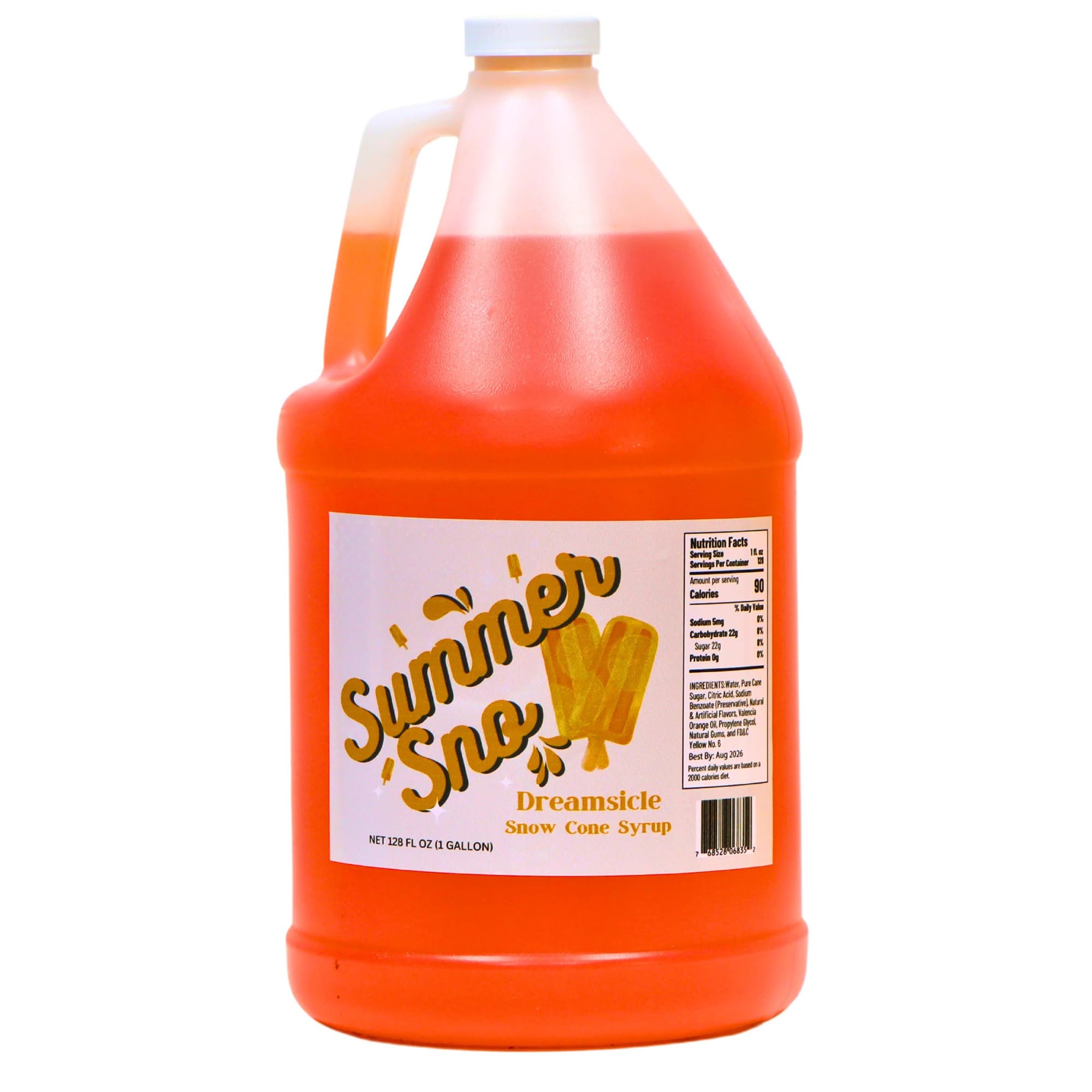 Paragon 6835 1 gal Summer Sno Dreamsicle Snow Cone Syrup