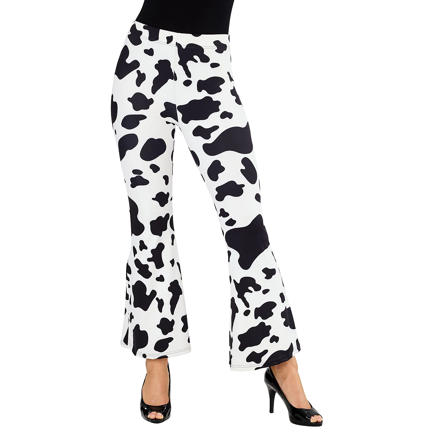 Schlag-Leggings Kuh, schwarz/weiß Image