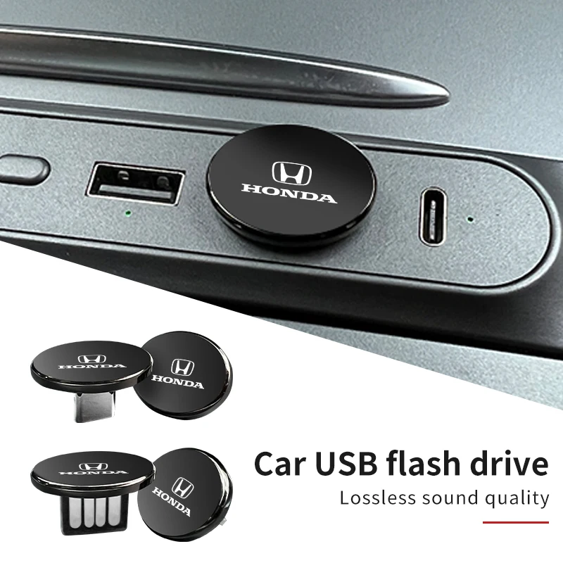Mini clé USB en métal avec logo de voiture, clé USB 3.0, clé USB de type C, Honda Accord, Civic CRV, Jazz Fit, HRV, Odyssey Insight, 16 Go, 32 Go, 64 Go