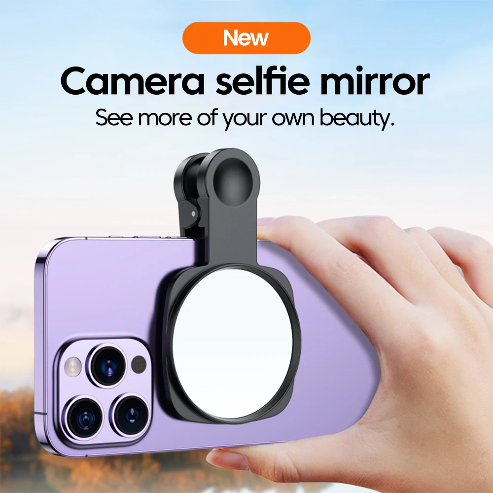 Kit de clips pour miroir Selfie, objectif de caméra pour Smartphone, pour IPhone, Samsung, Streaming en direct, Photo, vidéo, accessoires Vlog