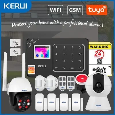 KERUI Alarm für Zuhause WiFi GSM Alarmsystem Smart Home W181 Sicherheitsschutz Tuya Smart App Fernbedienung PIR Bewegungssensor