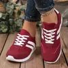 Große Sportschuhe für Damen, lässig, passend für Frühling und Herbst, flacher Boden, Dequn Agan-Stil, bequeme Laufschuhe, Größe 35–43