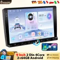 Podofo 9 ''2 + 64GB Autoradio Wireless Carplay Android Auto Universale Auto Multimedia Stereo 2 Din Mirror Link Autoradio GPS BT FM RDS
