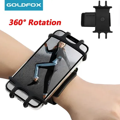 360 Degree Rotation Sports Running Armband Cell Phone Holder Case Universal Wristband Phone Mount for 4 to 6.5 inch Smartphones