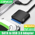 Cavo adattatore da USB 3.0 a SATA per disco rigido SSD HDD SATA III da 3,5/2,5 pollici Supporto UASP compatibile con USB 1.1/2.0/3.0