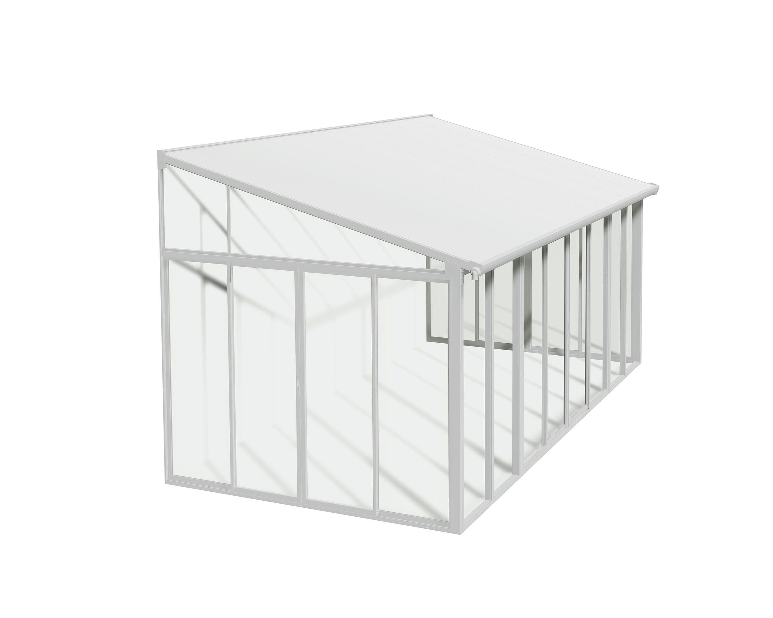 Palram-Canopia SanRemo 10 x 18 Patio Enclosure with Screen Doors (White)