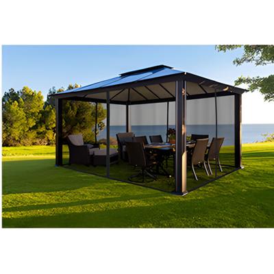 Paragon Outdoor 12 x 16 ft. Santa Monica Aluminum Gazebo with Mosquito Netting