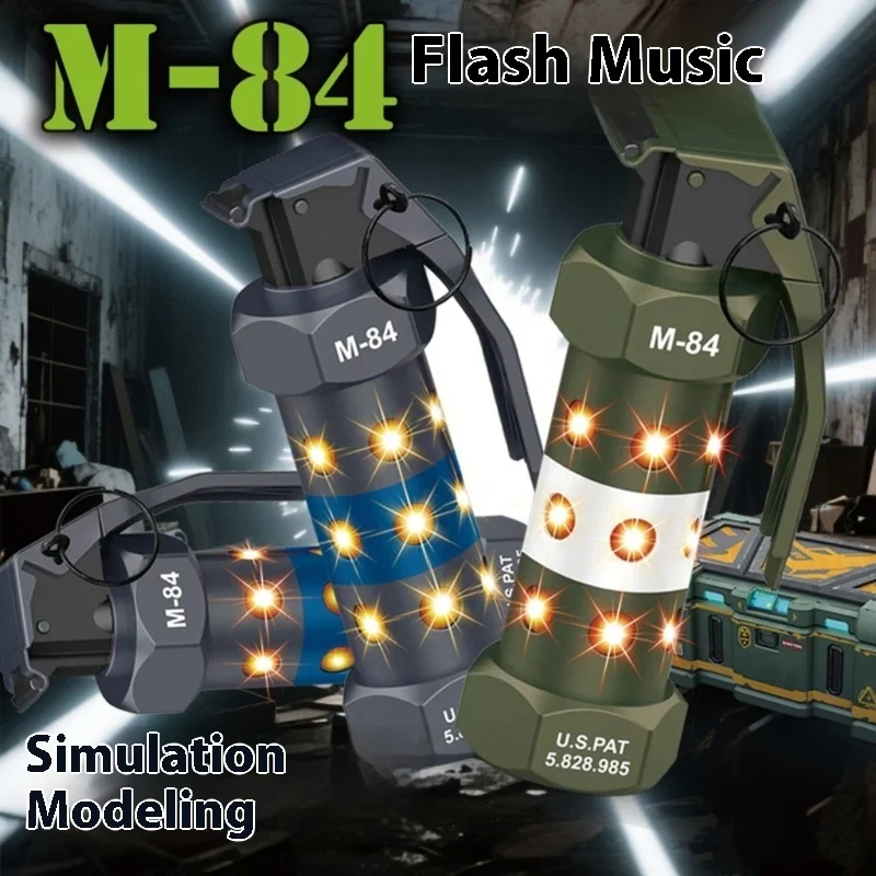 Neue M84 Licht Granate Flash Kugel Sound Und Licht Spielzeug Film Prop Spielzeug Modell Cs Kinder Spielzeug Geschenk Image