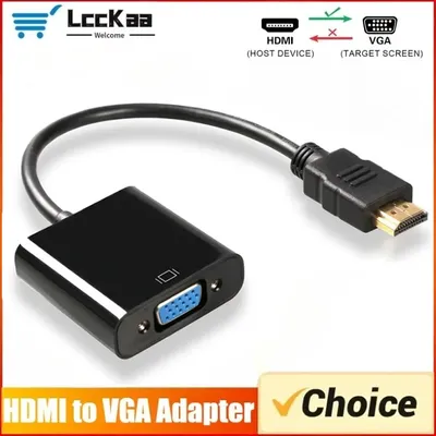 HDTV zu VGA Adapter High Speed HDTV A Stecker auf VGA Buchse Konverter HD Scaler Videokabel Kabel Konverter für PC Laptop Tablet TV