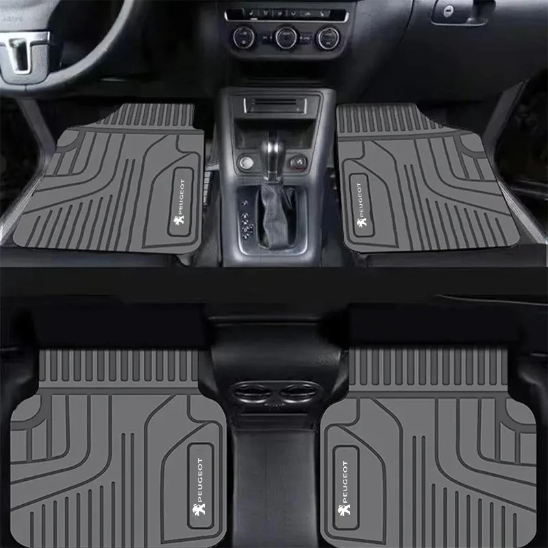 Tappetini per auto Tappetini per auto impermeabili Tappetini per auto Tappetino per tappeti per Peugeot 206 307 308 3008 207 208 407 508 2008